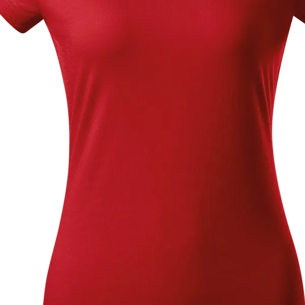Tricou dama slim fit cu decolteu în V. - Croiala usor conica