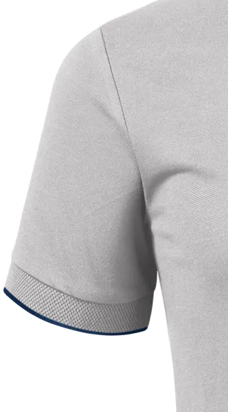Tricou polo pentru bărbați cu guler bomber - Mâneci scurte cu bandă contrastantă