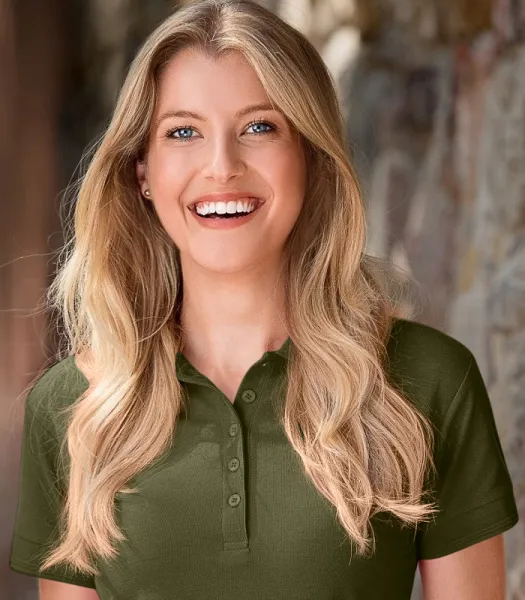 Polo elegant pentru femei - Închidere cu 5 nasturi