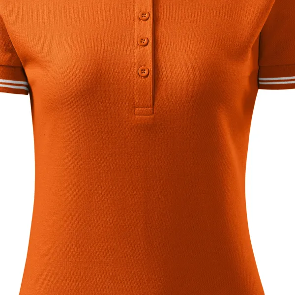 Polo de dama cu contrast - Tăietură ușor conică