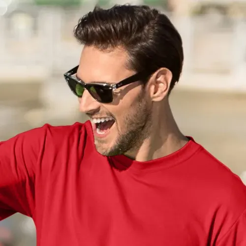 Tricou clasic pentru bărbați - Decolteu rotund clasic