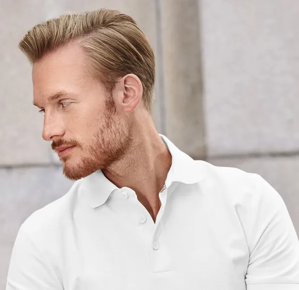 Tricou polo pentru bărbați din bumbac organic - Închidere cu 3 nasturi