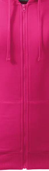 Hanorac de damă cu glugă - Fermoar în culoarea hanoracului