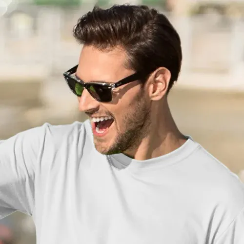 Tricou clasic pentru bărbați - Decolteu rotund clasic