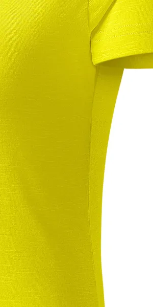 Tricou de damă, din bumbac organic texturat - Tăiați cu cusături laterale