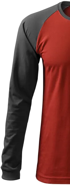 Tricou bărbătesc contrastant cu mâneci lungi - Mâneci lungi raglan