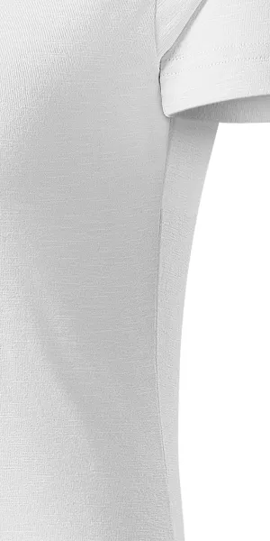 Tricou de damă, din bumbac organic texturat - Tăiați cu cusături laterale