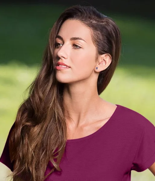 Tricou / rochie lungă pentru femei - Decolteu rotund mai adânc