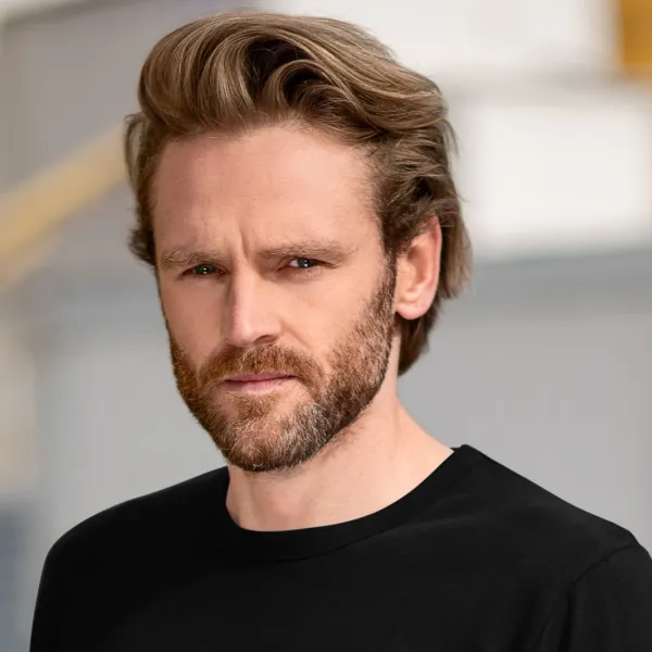 Tricou bărbătesc durabil cu mânecă lungă - Decolteu rotund clasic