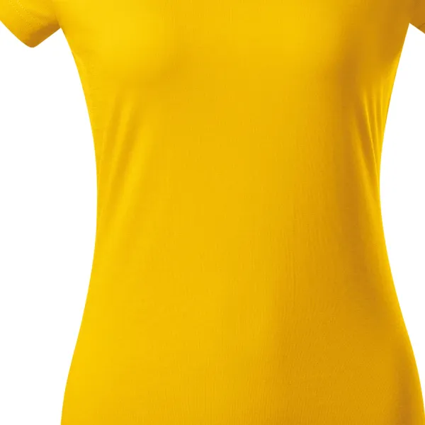 Tricou dama slim fit cu decolteu în V. - Croiala usor conica
