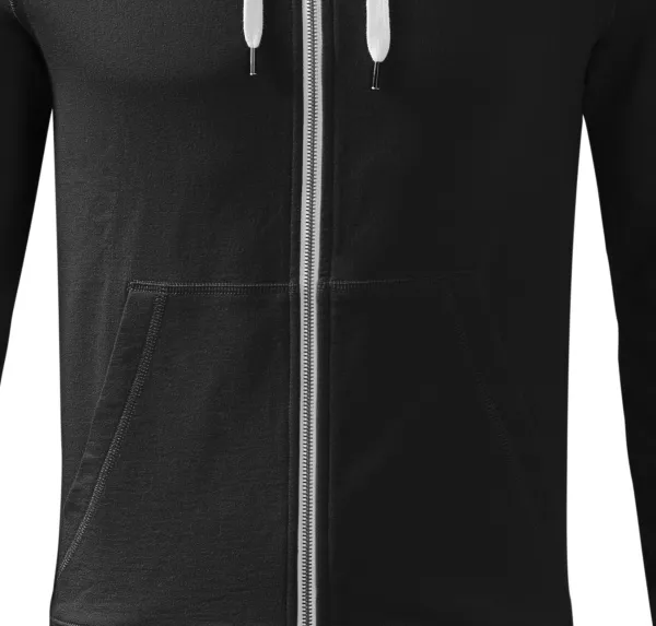 Hanorac bărbătesc contrastant cu glugă - Croială lejeră cu cusături laterale