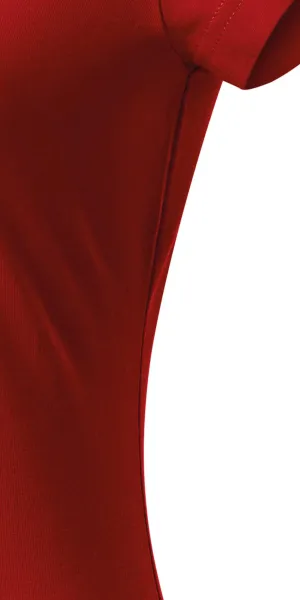 Tricou dama slim fit cu decolteu în V. - Tăiați cu cusături laterale