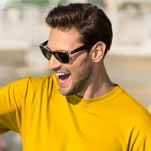 Tricou clasic pentru bărbați - Decolteu rotund clasic