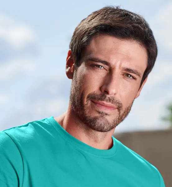 Tricou simplu pentru bărbați - Decolteu rotund clasic