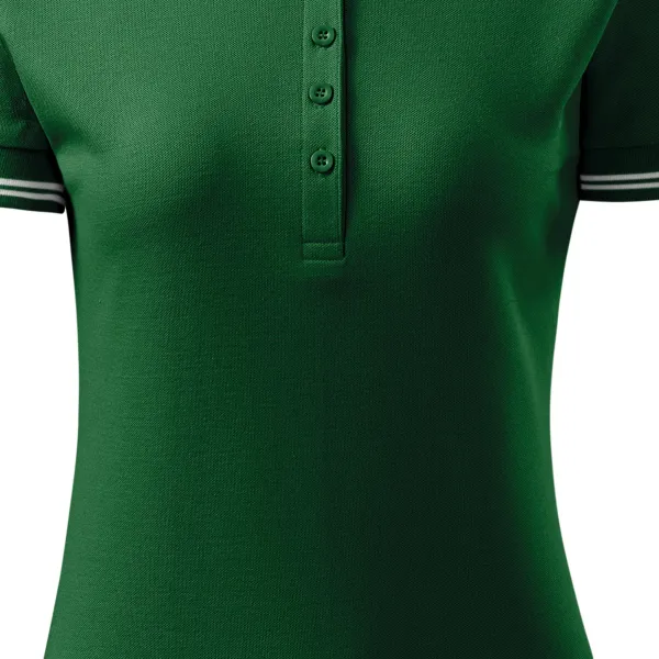 Polo de dama cu contrast - Tăietură ușor conică