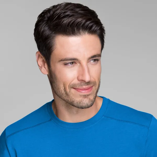 Tricou bărbătesc decorat - Decolteu rotund clasic