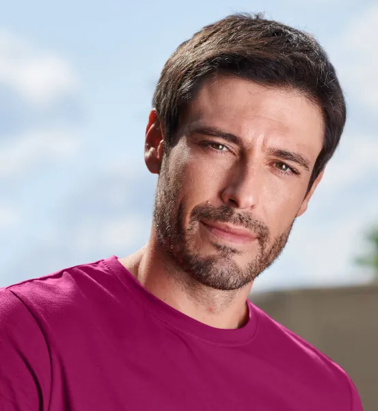Tricou simplu pentru bărbați - Decolteu rotund clasic