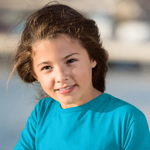 Tricou cu mâneci lungi pentru copii - Decolteu rotund clasic