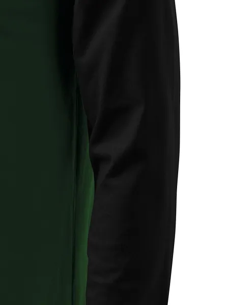 Tricou bărbătesc contrastant cu mâneci lungi - Tăiați cu cusături laterale