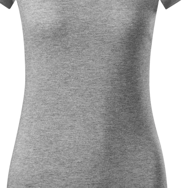 Tricou dama slim fit cu decolteu rotund - Croiala usor conica