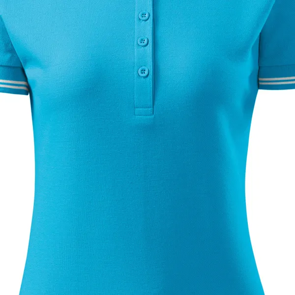 Polo de dama cu contrast - Tăietură ușor conică