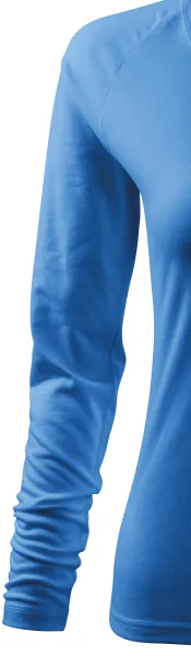 Tricou ajustat pentru femei, decolteu în V - Mâneci lungi raglan