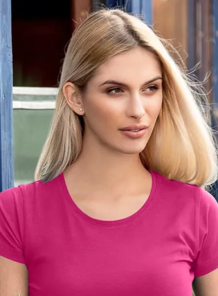 Tricou de damă cu mâneci foarte scurte - Decolteu rotund clasic