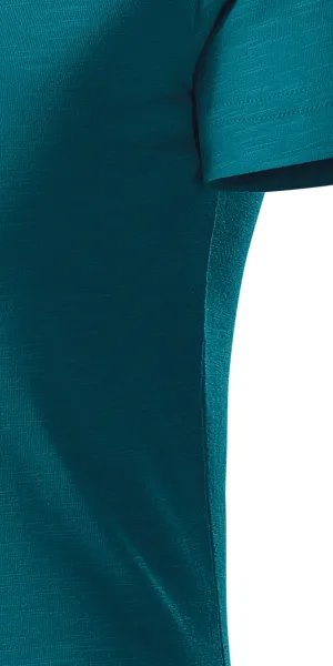 Tricou de damă, din bumbac organic texturat - Tăiați cu cusături laterale