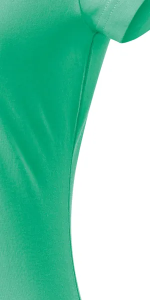 Tricou dama slim fit cu decolteu în V. - Tăiați cu cusături laterale