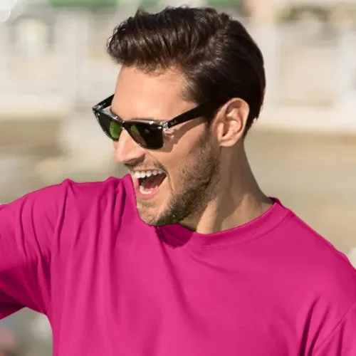 Tricou clasic pentru bărbați - Decolteu rotund clasic