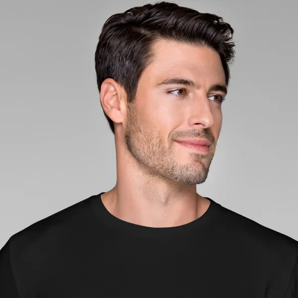 Tricou bărbătesc cu mâneci lungi - Decolteu rotund clasic