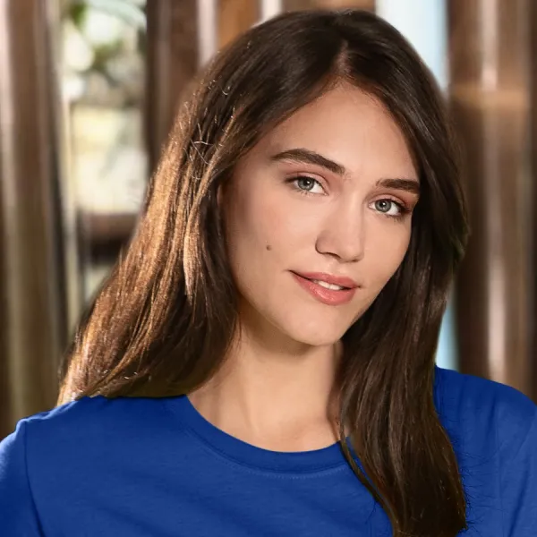 Tricou clasic pentru femei - Decolteu rotund clasic