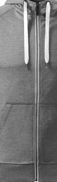 Hanorac bărbătesc contrastant cu glugă - Fermoar alb contrastant