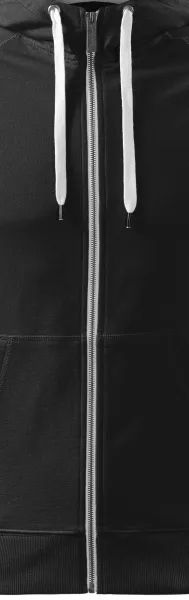 Hanorac bărbătesc contrastant cu glugă - Fermoar alb contrastant