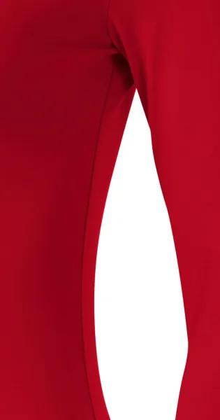 Tricou de damă cu mâneci lungi și decolteu mai adânc - Tăiați cu cusături laterale
