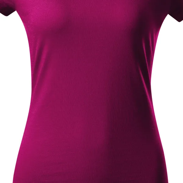 Tricou dama slim fit cu decolteu rotund - Croiala usor conica