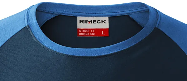 Tricou bărbătesc contrastant cu mâneci lungi - Decolteu rotund clasic