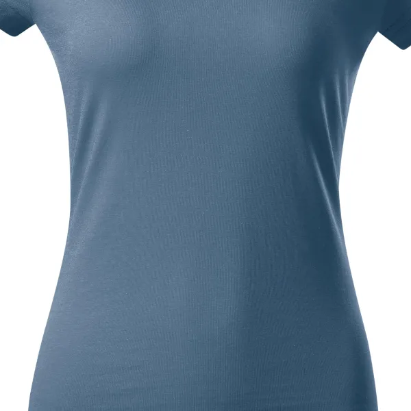 Tricou dama slim fit cu decolteu rotund - Croiala usor conica