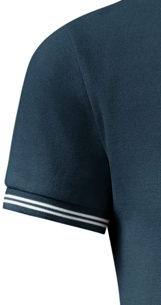 Polo de bărbați cu contrast - Mâneci scurte clasice