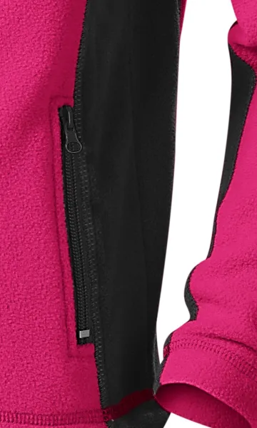 Geacă contrastantă din lână pentru copii - Buzunare practice cu fermoar