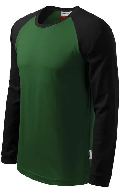 Tricou bărbătesc contrastant cu mâneci lungi - Tricou unisex pentru bărbați și femei