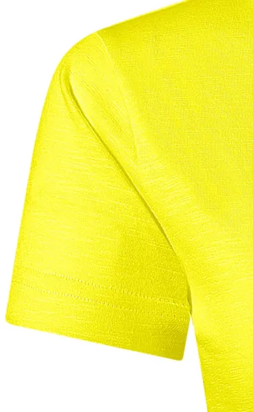 Tricou de damă, din bumbac organic texturat - Mâneci scurte clasice
