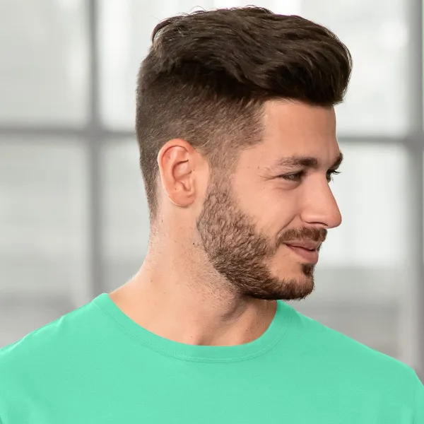 Tricou bărbătesc durabil - Decolteu rotund clasic