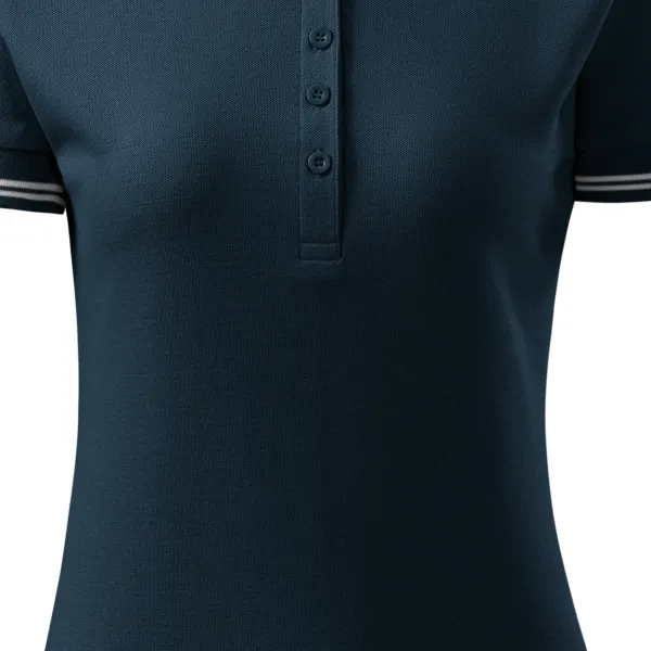 Polo de dama cu contrast - Tăietură ușor conică
