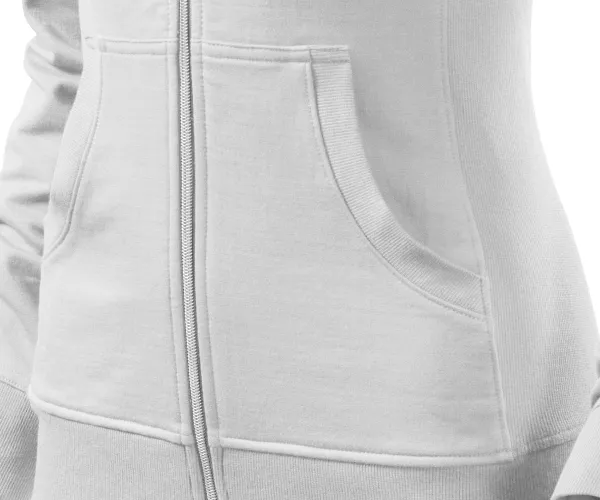 Hanorac de damă fără glugă - Buzunare tip cangur