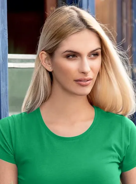 Tricou de damă cu mâneci foarte scurte - Decolteu rotund clasic