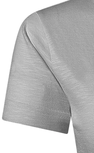 Tricou de damă, din bumbac organic texturat - Mâneci scurte clasice