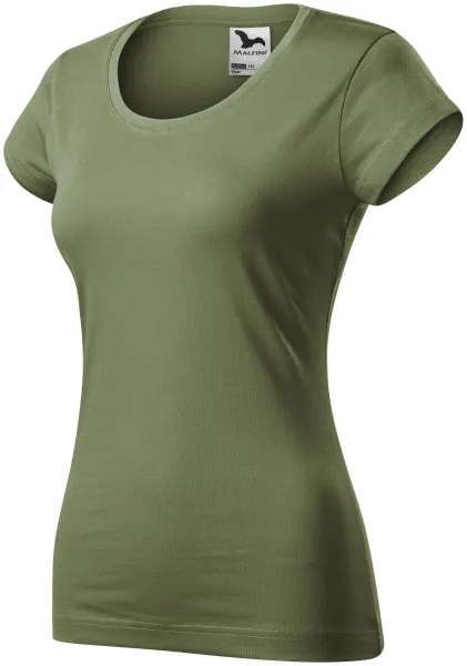 Tricou dama slim fit cu decolteu rotund - Tricou de dama confortabil din bumbac