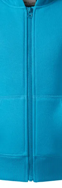 Hanorac pentru copii cu glugă - Fermoar în culoarea hanoracului