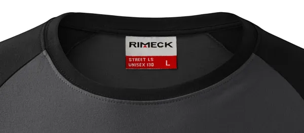 Tricou bărbătesc contrastant cu mâneci lungi - Decolteu rotund clasic